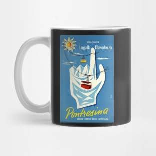 Pontresina, Lagalp Diavolezza, Engadin,Schweiz,Ski Poster Mug